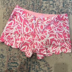 Lilly Pulitzer High Waist Pink and White Shorts